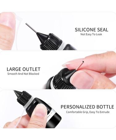 Adhesive Rhinestone Glue 10ml with Needle Tip Strong Waiting for 3D Decorations | Durable Nail Gliding for Beginners Professional Salon Home Travel Manicure and Creative Nail - Buy Online on GoSupps.com