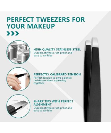 Professional 8Pcs Nail Clippers Set with Precision Tweezers - Stainless Steel for Thick Nails, Eyebrows, and Eyelashes Extensions - Black - Buy Online on GoSupps.com