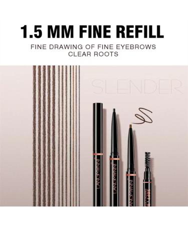 Precision Waterproof Double-Headed Eyebrow Pencil - Professional Thin Pointed Makeup Tool, 4 Colors (003) - Buy Online on GoSupps.com