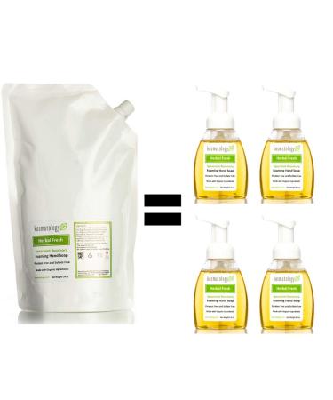 Herbal Fresh (Spearmint-Rosemary) Organic Foaming Hand Soap Refill Bag 34 fl oz