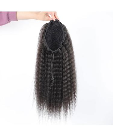 Ponytail Extension Hair High Puff Afro Hairpiece Fake Synthetic Drawstring Ponytail Elastic Hair Extension For Women Kinky Curly Ponytail Synthetic Ponytail Hair Extension(Black 30inches) 30inches Black - Buy Online on GoSupps.com