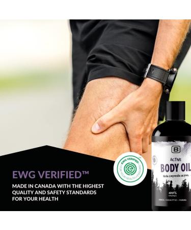 Active Body Oil | Organic Cruelty-Free & Vegan | CertClean Certified | Toxin-Free Sport & Massage Therapy | Warming & Relaxing for Joints and Muscles - Buy Online on GoSupps.com