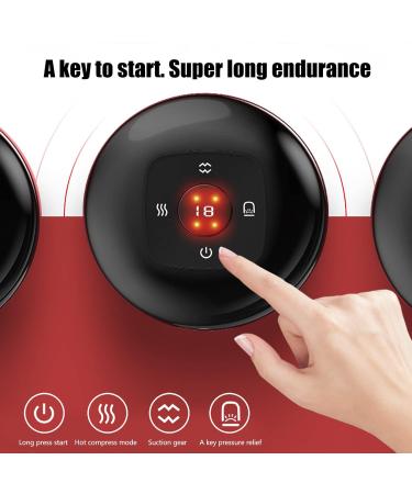Electric Smart Dynamic Cupping Set & Gua Sha - Adjustable 12 Temperature Levels & Suction Power for Cellulite Massage | International Shipping Available - Buy Online on GoSupps.com