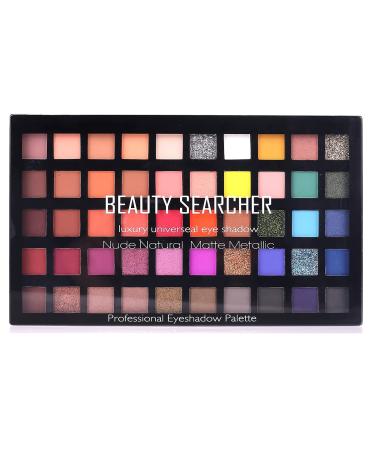 Professional 50-Color Eyeshadow Palette | Matte & Shimmer Pressed Pigments | Waterproof & Durable Makeup - Buy Online on GoSupps.com