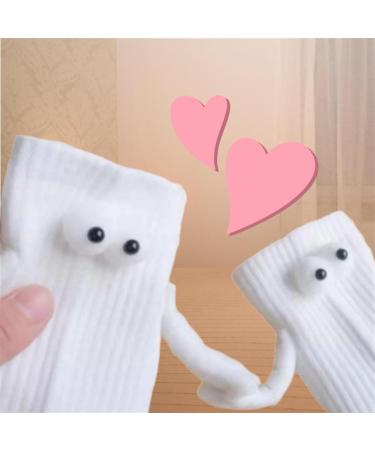 IrayZ Funny Magnetic Suction 3D Doll Couple Socks - Couple Holding Hands Socks | Black Unisex Sock Pair - Buy Online on GoSupps.com