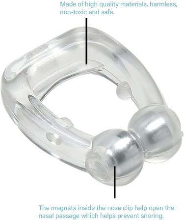 Silicone Magnetic Anti Snore Nose Clip - 2 Piece Set for Men and Women | Sleep Aid for Snoring Relief - Buy Online on GoSupps.com