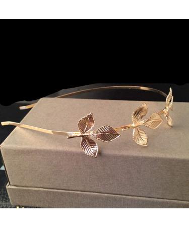 Leaf Greek Goddess Bridal Headband - Dainty Gold Hair Crown for Women - Buy Online on GoSupps.com