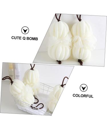 Balacoo 4 Pcs Bath Ball - Exfoliating Loofah & Back Scrubber for Soft Skin | International Shipping Available - Buy Online on GoSupps.com