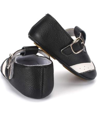 LACOFIA Baby T-Bar Sneakers 3-6 Months - Black | Infant Anti-Slip First Walking Shoes - Buy Online on GoSupps.com