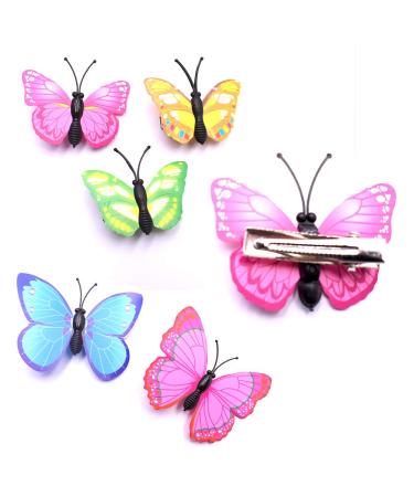 20 Colorful Butterfly Hair Clips - Glitter Baby & Toddler Clips for Girls & Women - International Shipping - Buy Online on GoSupps.com