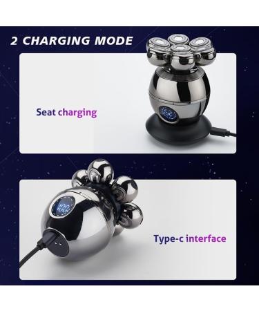 Buy 5 in 1 Electric Head Shaver for Bald Men - 7D Floating Cutter Beard Trimmer Waterproof USB Wireless Charging - Buy Online on GoSupps.com