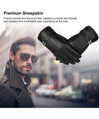 Men's Eefow Leather Touchscreen Winter Gloves - Outdoor Sports Thermo Anti-Slip Cycling & Running Gloves - Black MTB Fitness Motorcycle Gear - Buy Online on GoSupps.com