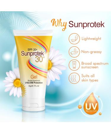 Sunprotek 30+ Gel - Advanced W/O/W Encapsulation Technology | 1.76 oz | International Shipping Available - Buy Online on GoSupps.com