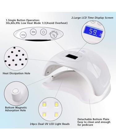 Makartt 48W LED UV Nail Lamp - Gel Nail Dryer with 3 Timer Auto Sensor - Buy Online on GoSupps.com