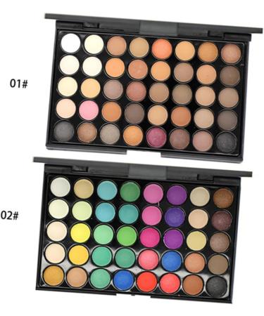 POPETPOP 2pcs 40 Eye Shadow Makeup Palette Eyeshadow Pallet Eyeshadow Matt Eyeshadow Palette Multicolor 1 count (Pack of 1) As Shownx2pcs - Buy Online on GoSupps.com