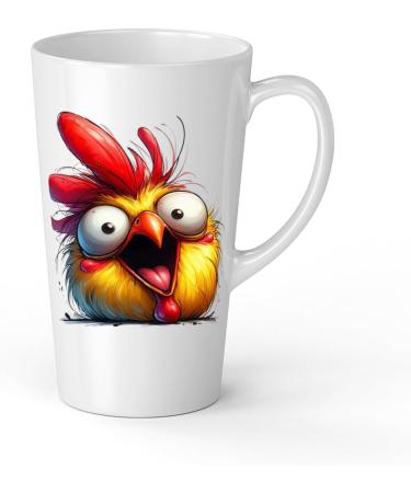 White Ceramic Kids Chicken Mug - Large 483 ml Perfect for Hot Chocolate or Milk Fun and Easy to Use - Buy Online on GoSupps.com