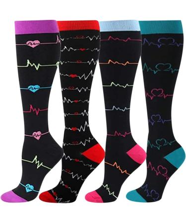 Shop Mynh 4 Couple Compression Socks for Men & Women | High Sports & Trekking Stockings - Unisex Overknee Design - Buy Online on GoSupps.com