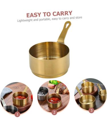 Alipis Stainless Steel Sauce Cup Pinch Prep Bowls Pinch Bowls Seasoning Dishes Portion Cup Chip and Dip Bowl Seasoning Dipping Bowls Sauce Bowl Small Sauce Cups Container Household medium Gold - Buy Online on GoSupps.com