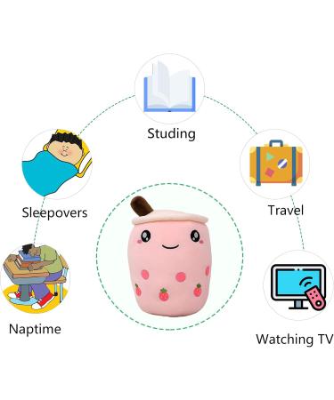 Bubble Tea Plush Pillow - Boba Plushie Cartoon Doll - Soft Milk Tea Toy - Purple 1 35cm - Children's Birthday Gift - Buy Online on GoSupps.com