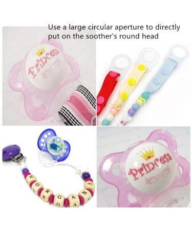 10 Pack Baby Silicone Ring Pacifier Holder - Transparent Adapter & Clip for Infant Pacifiers - Buy Online on GoSupps.com
