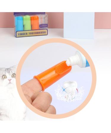 Pack of 4 Soft Toothbrushes for Cleaning Your Pet's Teeth to Remove Bad Breath - Buy Online on GoSupps.com