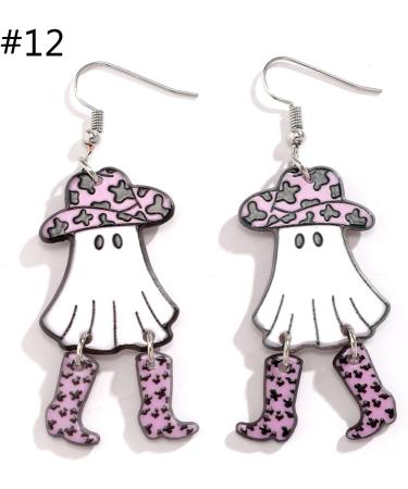 Feylie Halloween Acrylic Earrings - Pumpkin Skeleton Dangle Drops | Statement Jewelry for Women - Buy Online on GoSupps.com