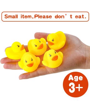 Derayee 50pcs Yellow Mini Bathing Ducks - Squeaky Floating Toys for Children | Perfect for Showers & Birthday Parties - Buy Online on GoSupps.com