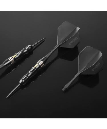 CyeeLife Steel Tip Darts 24g Set with Carry Case, Sharpener & Integrated Flights | Professional Brass Style A-Black - Buy Online on GoSupps.com