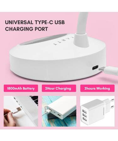 Makartt UV Nail Lamp Rechargeable Led Gel Nail Lamps Cordless 10W Nail Dryer UV Lamps for Gel Nails Gel Nail Polish Dryer with Automatic Sensor 4 Timers Setting Fast Nail Curing Lamps White - Buy Online on GoSupps.com
