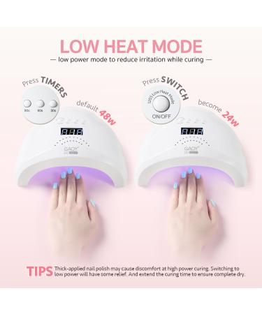 GAOY UV LED Nail Lamp - Professional Nail Dryer with LCD Display Automatic Sensor & 4 Timers for Perfect Nails - Buy Online on GoSupps.com