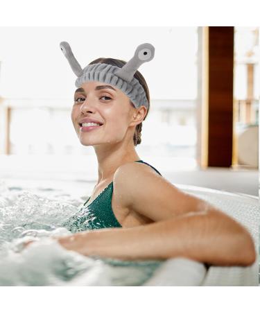Molain Coral Fleece Face Washing Headband for Women - Cute Elastic Makeup & Spa Hair Band in Gray - Buy Online on GoSupps.com