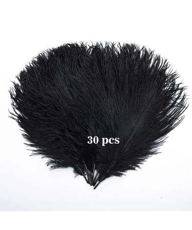 Hollosport 30PCS Bulk Black Ostrich Feathers 10-12 Inches for Centerpieces Party Wedding Home Decorations Dream Catchers Vases Crafts (Black) Black 10-12 Inch - Buy Online on GoSupps.com