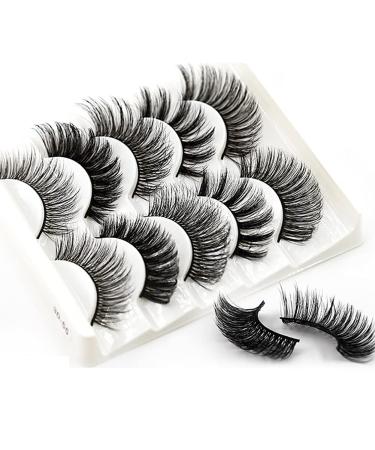 5 Pairs 3D Fluffy Thick Dramatic False Eyelashes - Waterproof & Reusable Makeup Lashes (3D-52) - International Shipping Available - Buy Online on GoSupps.com