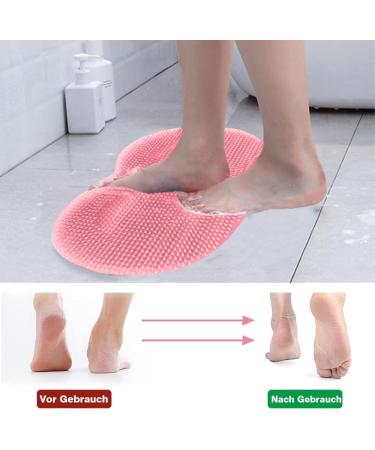 Buy Foot Brush & Massager - Non-Slip Silicone Shower Pad with Suction Cup - Pink Foot Bath W scher for Ultimate Relaxation - Buy Online on GoSupps.com