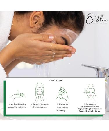 Emilia Soothing Cleanser 4 fl oz Hydrating Face Wash with Hyaluronic Acid Niacinamide & Vitamin C for Sensitive Skin Dullness and Uneven Tone - Buy Online on GoSupps.com
