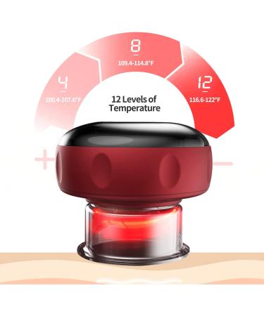 Becommend Smart Dynamic Cupping Therapy Set Cellulite Massager 3 in 1 Vacuum Therapy Machine Cellulite Remover Gua Sha Massage Tool with12 Level Temperature and Suction  12 Level Red - Buy Online on GoSupps.com