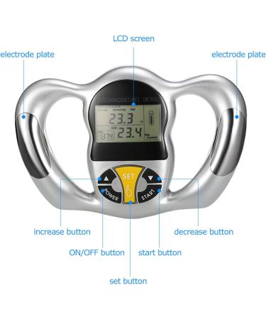 Portable Body Fat Measuring Device - Digital BMI Tester with LCD Screen for Men & Women | Home Health Monitor & Analyzer - Buy Online on GoSupps.com