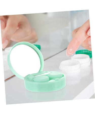 JECOMPRIS Travel Contact Lens Kit - Includes Container Solution & Case - Eye Protection - Portable Green Set (7.5x7.5x2.8cm) - Perfect for Colored Lenses - Buy Online on GoSupps.com