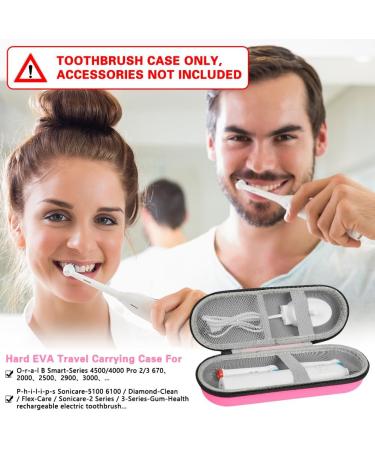 LOPHE Electric Toothbrush Travel Case Dustproof Toothbrush Storage Holder Portable Toothbrush Protective Cover Bag Electric Toothbrush Case Container for Business Camping Travel (Magenta) - Buy Online on GoSupps.com