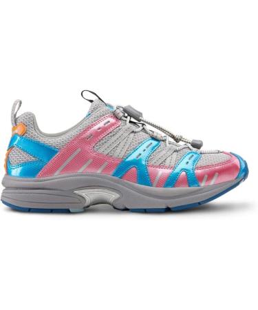 Dr. Comfort Refresh Women's Therapeutic Diabetic Extra Depth Shoe - Grey/Berry 5.5 Wide (C-D) | International Shipping Available - Buy Online on GoSupps.com