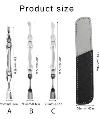 2 In 1 Cuticle Cutter Stainless Steel Cuticle Pusher Double Ended Nails Pusher Practical Cuticle Remover For Manicures - Buy Online on GoSupps.com
