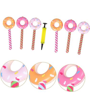 NUSITOU 1set Donut Cheer Stick Noise Makers Giant Candy De Bautizo Para Ni o Bulk Lollipops Candy in Bulk Toys for Baby Kids Summer Toys Party Supplies Inflatable Plastic Gift Pool Party - Buy Online on GoSupps.com