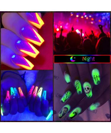 Saviland Glows in the Dark Poly Nail Gel Kit - 7 Neon Colors for Halloween and Christmas Parties - Buy Online on GoSupps.com