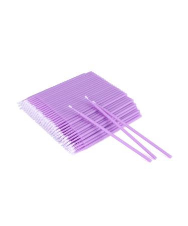 G2PLUS 200PCS Micro Applicators Brushes Light Purple Disposable Micro Applicators Disposable Eyelash Extension Swabs for Eyelashes Extensions