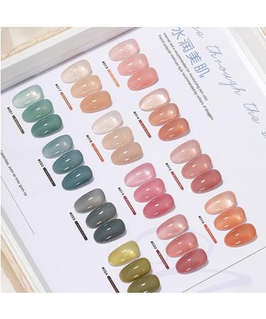 12color/lot ICY Translucent Jelly Nail Gel Polish 15ml Lasting Ice Glass Crystal Soak Off Gel Nail Varnish - (Color: 1-12) - Buy Online on GoSupps.com