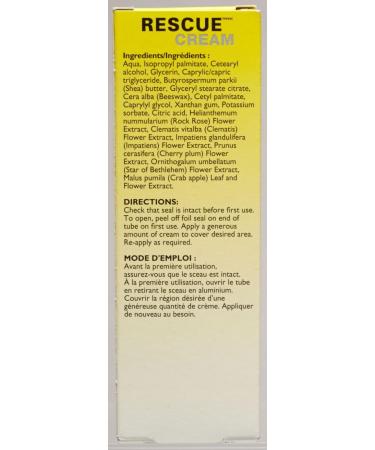 Rescue Remedy Bach RESCUE Cream Hydrating Skincare for Hands Body and Face Shea Butter Natural Flower Essence Fragrance-Free Paraben-Free 30g (Pack of 1) - Buy Online on GoSupps.com