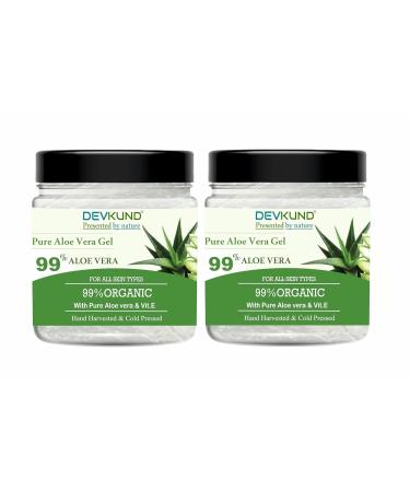 PRZX Aloe Vera Gel Raw - 100% Pure Natural Gel - Ideal for Skin Face Hair Care Moisturizer & Dark Circles 400g