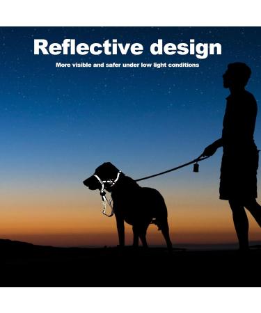 Dog Head Collar No Pull Gentle of Leader for Dogs Adjustable Dog Head Halter Reflective Anti-Pull Muzzle Leash Dog Nose Strap Easy to Control When Walking (Size L) - Buy Online on GoSupps.com