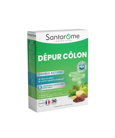 Santarome Bio - D pur C lon | Compl ment Alimentaire Confort Intestinal et Digestif | D tox du C lon & Purification - A base de plantes - Chlorelle Carvi | 30 comprim s | V gan|Made In France D pur Colon - D tox du C lon & Purification - 30 comprim s