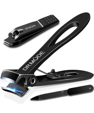 Nail Clippers for Thick Nails - DRMODE Large Toe nail Clippers for Thick Nail with 16mm Wide Jaw Opening Heavy duty Toenail Clippers Cutter for Seniors & Men & Seniors Big Set 3 Count (Pack of 1)